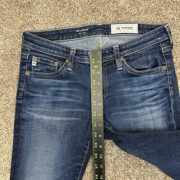 AG Womens The Legging Super Skinny Jeans Size 26 R Blue Low Rise Made in USA EUC - Picture 13 of 15